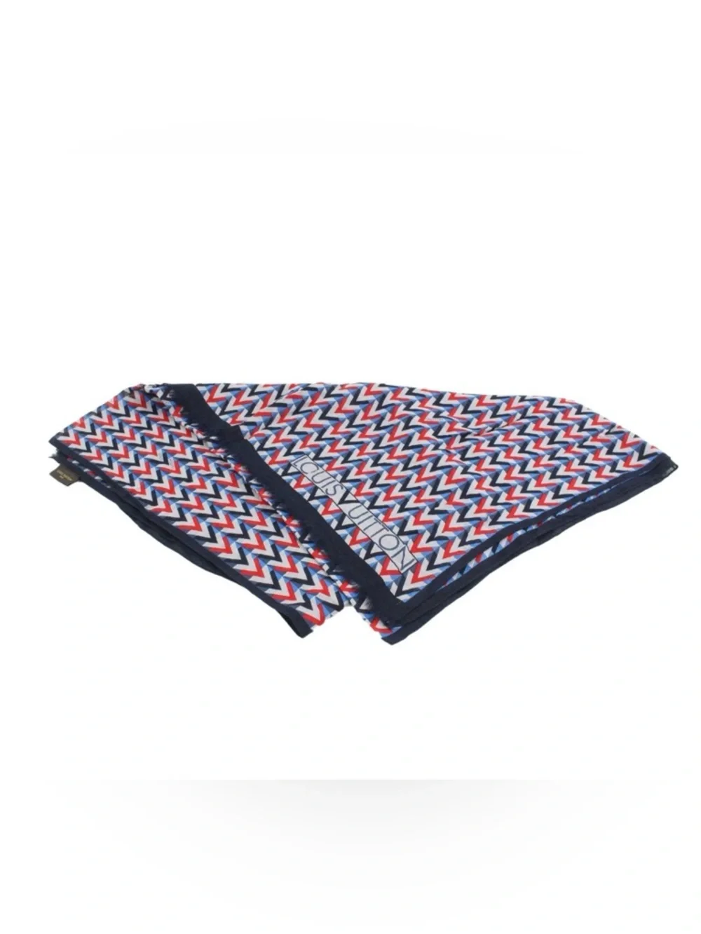 Excellent Condition Louis Vuitton Lightweight Shawl in Blue, Red, White w/ COA - Picture 2 of 8